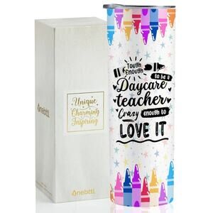 Tumbler Teacher Appreciation Gifts Daycare 20oz Stainless Steel Lid Straw New